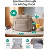 image:imageBAGSMART Puffy Insulated Lunch Bag Lightweight Large 14L Double Deck Lunch Box for Women Soft Cooler Tote for Office Work Travel Camping with Stretch Side Pockets Fits 40 oz Bottle PinkCamel