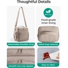 image:imageBAGSMART Puffy Insulated Lunch Bag Lightweight Large 14L Double Deck Lunch Box for Women Soft Cooler Tote for Office Work Travel Camping with Stretch Side Pockets Fits 40 oz Bottle PinkSage Green