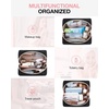 image:imageBAGSMART Puffy Makeup Bag Wide Opening Cosmetic Organizer Soft WaterResistant Travel Toiletry Pouch for Women for Purse Compact amp Spacious01Black
