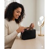image:imageBAGSMART Puffy Makeup Bag Wide Opening Cosmetic Organizer Soft WaterResistant Travel Toiletry Pouch for Women for Purse Compact amp Spacious01Black