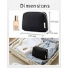 image:imageBAGSMART Puffy Makeup Bag Wide Opening Cosmetic Organizer Soft WaterResistant Travel Toiletry Pouch for Women for Purse Compact amp Spacious01Black
