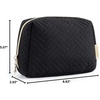 image:imageBAGSMART Puffy Makeup Bag Wide Opening Cosmetic Organizer Soft WaterResistant Travel Toiletry Pouch for Women for Purse Compact amp Spacious01Black