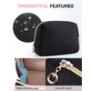 image:imageBAGSMART Puffy Makeup Bag Wide Opening Cosmetic Organizer Soft WaterResistant Travel Toiletry Pouch for Women for Purse Compact amp Spacious01Black