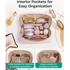 image:imageBAGSMART Puffy Makeup Bag Wide Opening Cosmetic Organizer Soft WaterResistant Travel Toiletry Pouch for Women for Purse Compact amp Spacious02Baby Pink