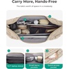 image:imageBAGSMART Quilted Crossbody Bags for Women Travel Purses Hobo Shoulder Bag  Fits 129 iPad Long Adjustable Strap Puffer Purses for Commute Daily Use Travel Essentials Inner Pockets WaterresistantEarth Tone Camel