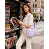 image:imageBAGSMART Quilted Crossbody Bags for Women Travel Purses Hobo Shoulder Bag  Fits 129 iPad Long Adjustable Strap Puffer Purses for Commute Daily Use Travel Essentials Inner Pockets WaterresistantEiced Lavender