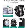 image:imageBAGSMART Rolling Backpack for Women Wheeled Backpack with Packing Cube Travel Back pack with Wheels Carry On Suitcase Bag 17 Inch Large Roller Daypack BlackBlack