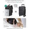 image:imageBAGSMART Rolling Backpack for Women Wheeled Backpack with Packing Cube Travel Back pack with Wheels Carry On Suitcase Bag 17 Inch Large Roller Daypack BlackChampagne