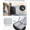 image:imageBAGSMART Rolling Backpack for Women Wheeled Backpack with Packing Cube Travel Back pack with Wheels Carry On Suitcase Bag 17 Inch Large Roller Daypack BlackChampagne