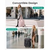image:imageBAGSMART Rolling Duffle Bag with Wheels 35L Carry on Travel Bag with Detachable Wheels PVC Wet Pocket Duffle Bag with HandleBaby Pink