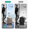 image:imageBAGSMART Rolling Duffle Bag with Wheels 35L Carry on Travel Bag with Detachable Wheels PVC Wet Pocket Duffle Bag with HandleBlack