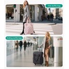 image:imageBAGSMART Rolling Duffle Bag with Wheels 35L Carry on Travel Bag with Detachable Wheels PVC Wet Pocket Duffle Bag with HandleBlack