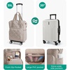 image:imageBAGSMART Rolling Duffle Bag with Wheels 35L Carry on Travel Bag with Detachable Wheels PVC Wet Pocket Duffle Bag with HandleBlack