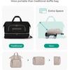 image:imageBAGSMART Rolling Duffle Bag with Wheels 35L Carry on Travel Bag with Detachable Wheels PVC Wet Pocket Duffle Bag with HandleBlack
