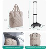 image:imageBAGSMART Rolling Duffle Bag with Wheels 35L Carry on Travel Bag with Detachable Wheels PVC Wet Pocket Duffle Bag with HandleBlack