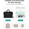 image:imageBAGSMART Rolling Duffle Bag with Wheels 35L Carry on Travel Bag with Detachable Wheels PVC Wet Pocket Duffle Bag with HandleCamel