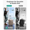 image:imageBAGSMART Rolling Duffle Bag with Wheels 35L Carry on Travel Bag with Detachable Wheels PVC Wet Pocket Duffle Bag with HandleCamel