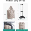 image:imageBAGSMART Rolling Duffle Bag with Wheels 35L Carry on Travel Bag with Detachable Wheels PVC Wet Pocket Duffle Bag with HandleCamel