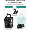 image:imageBAGSMART Rolling Duffle Bag with Wheels Travel Duffel Luggage Bag for Men Water Repellent Heavy Duty for Travel Camp Black Large 70LGrey