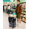 image:imageBAGSMART Rolling Duffle Bag with Wheels Travel Duffel Luggage Bag for Men Water Repellent Heavy Duty for Travel Camp Olive Green Large 70LGrey