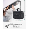 image:imageBAGSMART Rolling Laptop Bag Briefcase with Wheels 173 Inch Laptop Black  Fits 173 Inch Laptop Overnight Rolling Bag with TSA Lock Computer Bag for TravelMenWomen BlackBlack