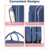 image:imageBAGSMART Rolling Laptop Bag Women 173Inch Quilted Briefcase on Wheels Computer Case for Business Travel WorkNavy Blue