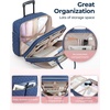 image:imageBAGSMART Rolling Laptop Bag Women 173Inch Quilted Briefcase on Wheels Computer Case for Business Travel WorkNavy Blue