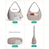 image:imageBAGSMART Shoulder Bag for Women Small Puffer Purses Crossbody Bag  Women Lightweight Fluffy Hobo Handbag with Small Puffy Pouch Adjustable StrapCamel