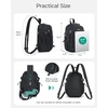 image:imageBAGSMART Small Crossbody Sling Bag Crossbody Daypack Chest Shoulder Bag Hiking Small Backpack for Casual Travel SportBaby Blue