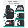 image:imageBAGSMART Small Crossbody Sling Bag Crossbody Daypack Chest Shoulder Bag Hiking Small Backpack for Casual Travel SportBeige