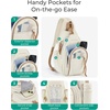 image:imageBAGSMART Small Crossbody Sling Bag for Men Women Small Sling Backpack Shoulder Bag AntiTheft Chest DaypackBeige