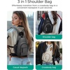 image:imageBAGSMART Small Crossbody Sling Bag for Men Women Small Sling Backpack Shoulder Bag AntiTheft Chest DaypackBlack
