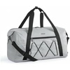 image:imageBAGSMART Small Gym Bag With Shoe Compartment amp Wet Pocket Lightweight Sports Travel Duffel Carry On Weekender Overnight Water Resistant Sports Gym Tote for Swimming Yoga Almond OilGrey