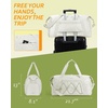 image:imageBAGSMART Small Gym Bag With Shoe Compartment amp Wet Pocket Lightweight Sports Travel Duffel Carry On Weekender Overnight Water Resistant Sports Gym Tote for Swimming Yoga Almond OilOffWhite
