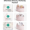 image:imageBAGSMART Small Makeup Bag Elegant Cosmetic Pouch with Tassel Soft WaterResistant Travel Organizer for Women Cosmetics amp Everyday Essentials Pink02Baby Pink