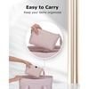 image:imageBAGSMART Small Makeup Bag Elegant Cosmetic Pouch with Tassel Soft WaterResistant Travel Organizer for Women Cosmetics amp Everyday Essentials Pink03Camel1 pcs