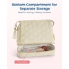 image:imageBAGSMART Small Makeup Bag Elegant Cosmetic Pouch with Tassel Soft WaterResistant Travel Organizer for Women Cosmetics amp Everyday Essentials PinkABeige