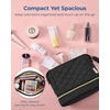 image:imageBAGSMART Small Makeup Bag Elegant Cosmetic Pouch with Tassel Soft WaterResistant Travel Organizer for Women Cosmetics amp Everyday Essentials PinkABlack