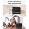 image:imageBAGSMART Small Makeup Bag Elegant Cosmetic Pouch with Tassel Soft WaterResistant Travel Organizer for Women Cosmetics amp Everyday Essentials PinkABlack