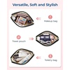 image:imageBAGSMART Small Makeup Bag Elegant Cosmetic Pouch with Tassel Soft WaterResistant Travel Organizer for Women Cosmetics amp Everyday Essentials PinkABlack