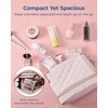 image:imageBAGSMART Small Makeup Bag Elegant Cosmetic Pouch with Tassel Soft WaterResistant Travel Organizer for Women Cosmetics amp Everyday Essentials PinkAPink