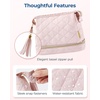 image:imageBAGSMART Small Makeup Bag Elegant Cosmetic Pouch with Tassel Soft WaterResistant Travel Organizer for Women Cosmetics amp Everyday Essentials PinkAPink