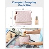 image:imageBAGSMART Small Makeup Bag Elegant Cosmetic Pouch with Tassel Soft WaterResistant Travel Organizer for Women Cosmetics amp Everyday Essentials PinkAPink