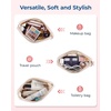 image:imageBAGSMART Small Makeup Bag Elegant Cosmetic Pouch with Tassel Soft WaterResistant Travel Organizer for Women Cosmetics amp Everyday Essentials PinkAPink