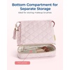 image:imageBAGSMART Small Makeup Bag Elegant Cosmetic Pouch with Tassel Soft WaterResistant Travel Organizer for Women Cosmetics amp Everyday Essentials PinkAPink