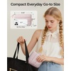 image:imageBAGSMART Small Makeup Bag Elegant Cosmetic Pouch with Tassel Soft WaterResistant Travel Organizer for Women Cosmetics amp Everyday Essentials PinkAiry Blue