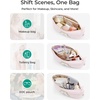 image:imageBAGSMART Small Makeup Bag Elegant Cosmetic Pouch with Tassel Soft WaterResistant Travel Organizer for Women Cosmetics amp Everyday Essentials PinkInitialK