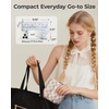 image:imageBAGSMART Small Makeup Bag Elegant Cosmetic Pouch with Tassel Soft WaterResistant Travel Organizer for Women Cosmetics amp Everyday Essentials PinkKhaki Checkerboard