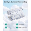 image:imageBAGSMART Small Makeup Bag Elegant Cosmetic Pouch with Tassel Soft WaterResistant Travel Organizer for Women Cosmetics amp Everyday Essentials PinkLeopard Print