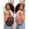 image:imageBAGSMART Small Sling Bag for Women Puffer Crossbody Bag Purses Hobo Handbag Fanny Packs for Travel HikingBurgundy Bay